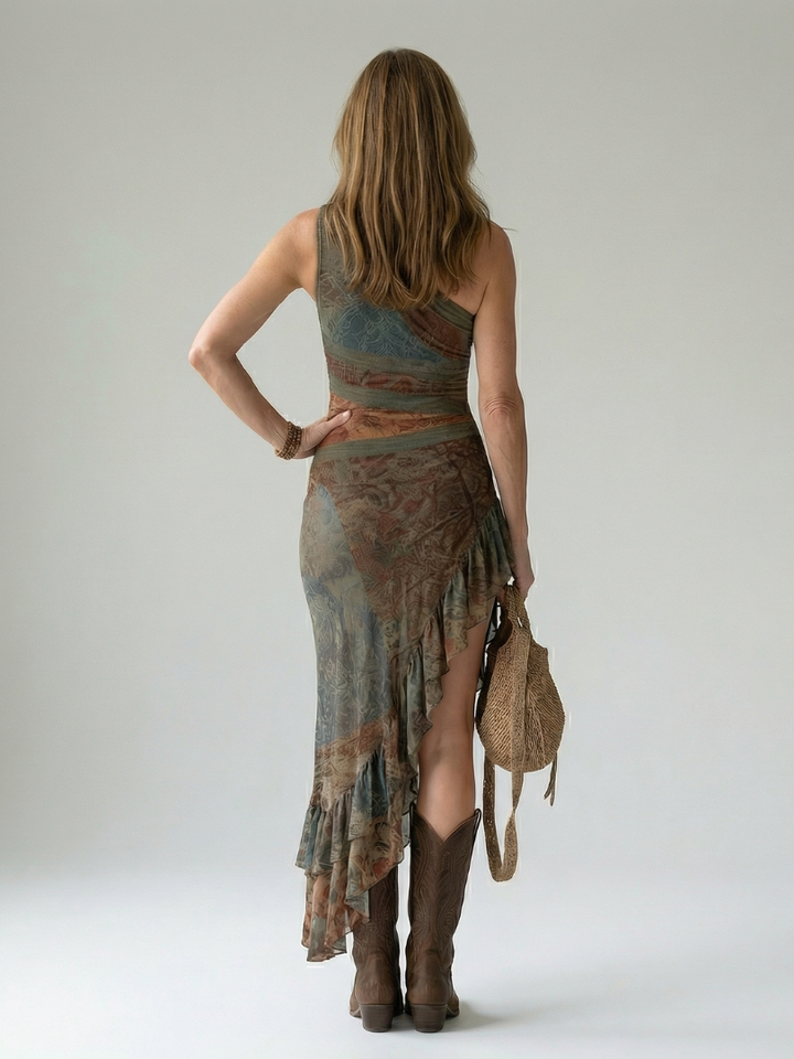 Dorotea | Robe midi drapée