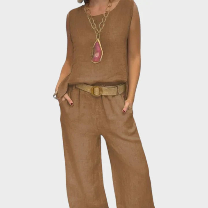 Paloma | Ensemble Top Sans Manches et Pantalon Court Bohémien