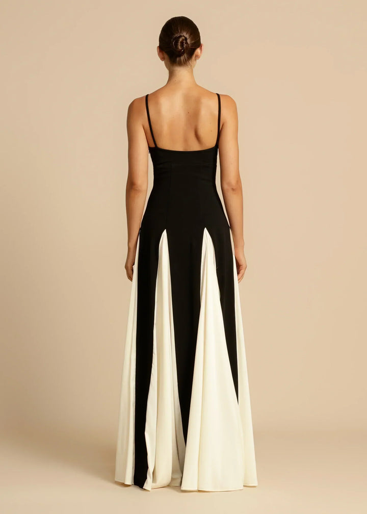 Oshrit™ | Robe Maxi Élégante à Volants Contrastés