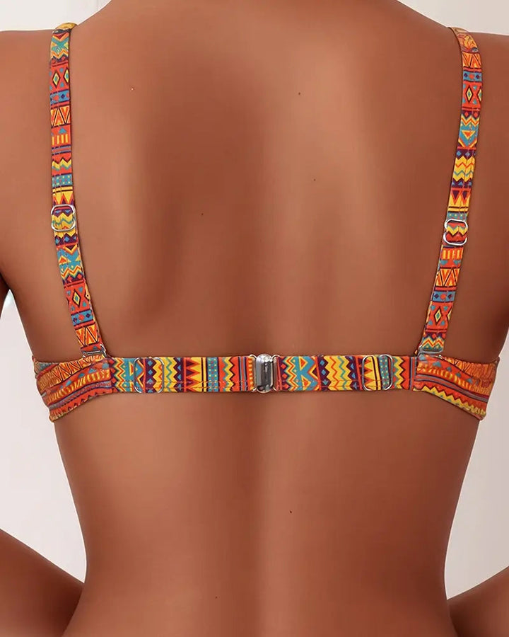 Rose - Ensemble de Bikini Taille Haute