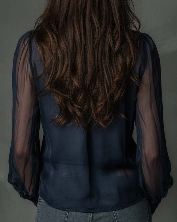 Helen | Blouse à Zip Demi Longue Manche Tricot