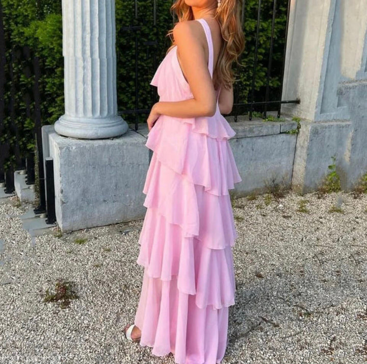 Ayelet™ | Robe Maxi à Volants à Dos Nu