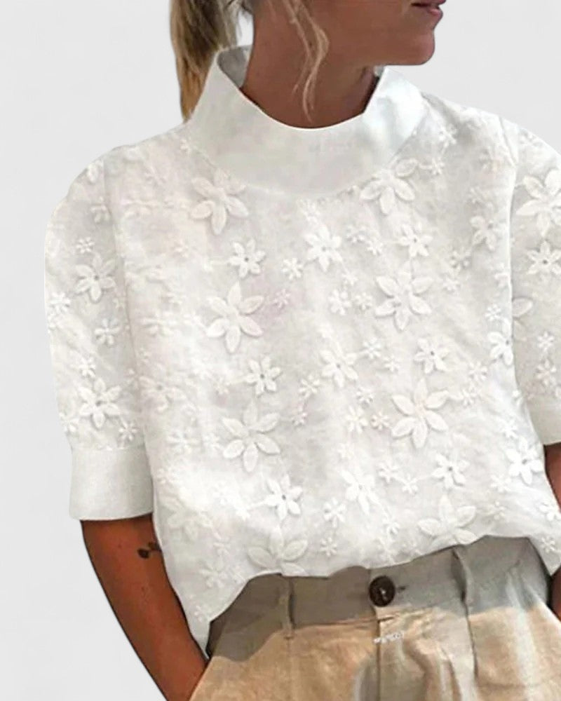 Sonelita™ | Blouse Élégante avec Col Montant