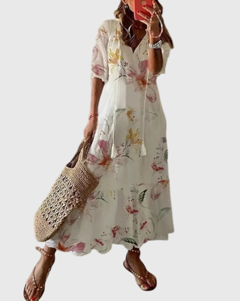 Amalia | Robe Maxi Été Boho Vintage