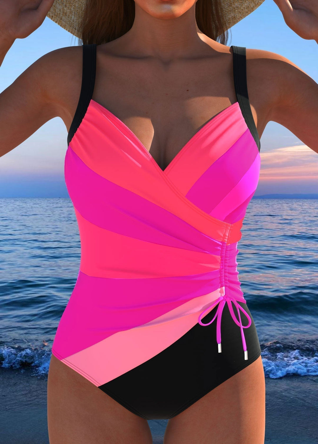 Maillot de bain de luxe avec imprimé coloré