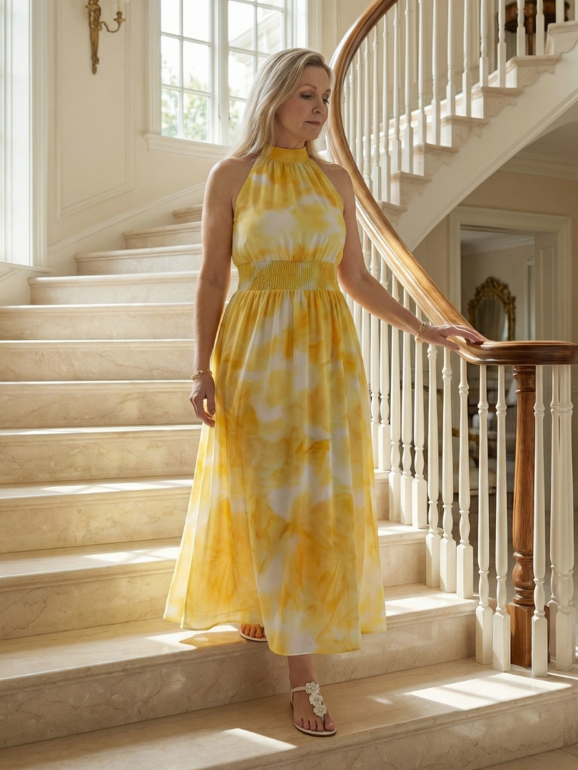 Martina | Robe midi halter
