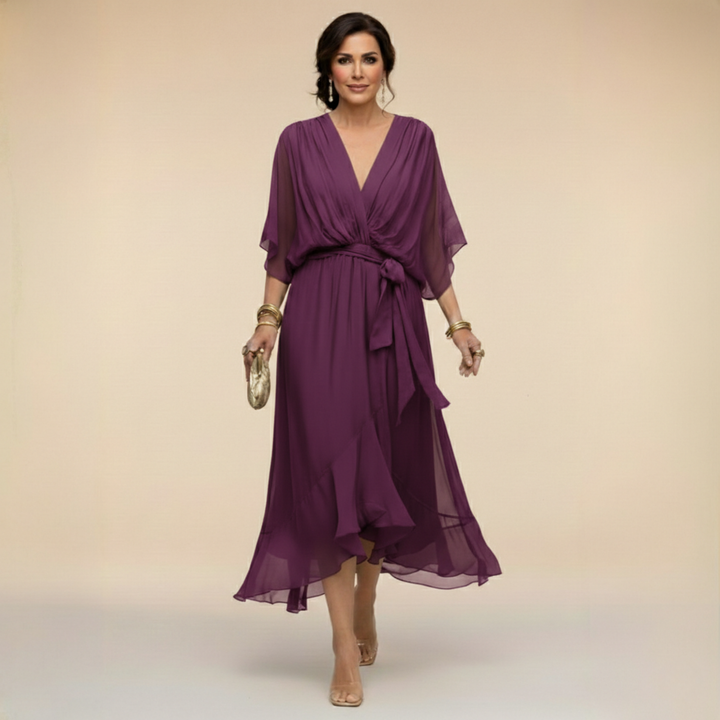 Lucas & léa Paris | Robe en Chiffon à Col V