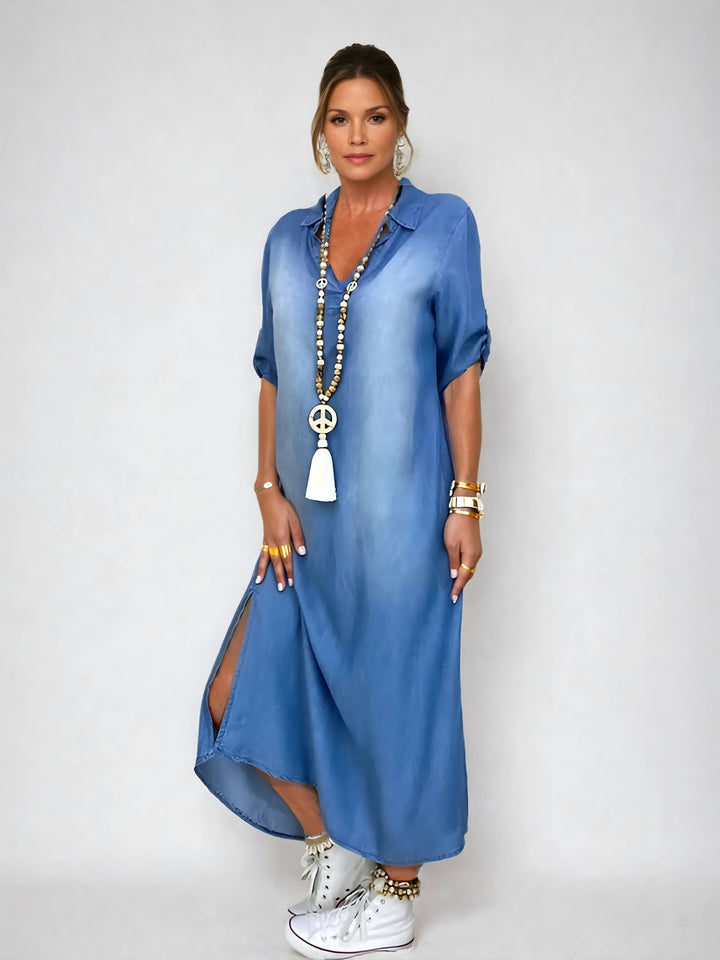 Devorah™ | Robe Maxi en Jean Chic