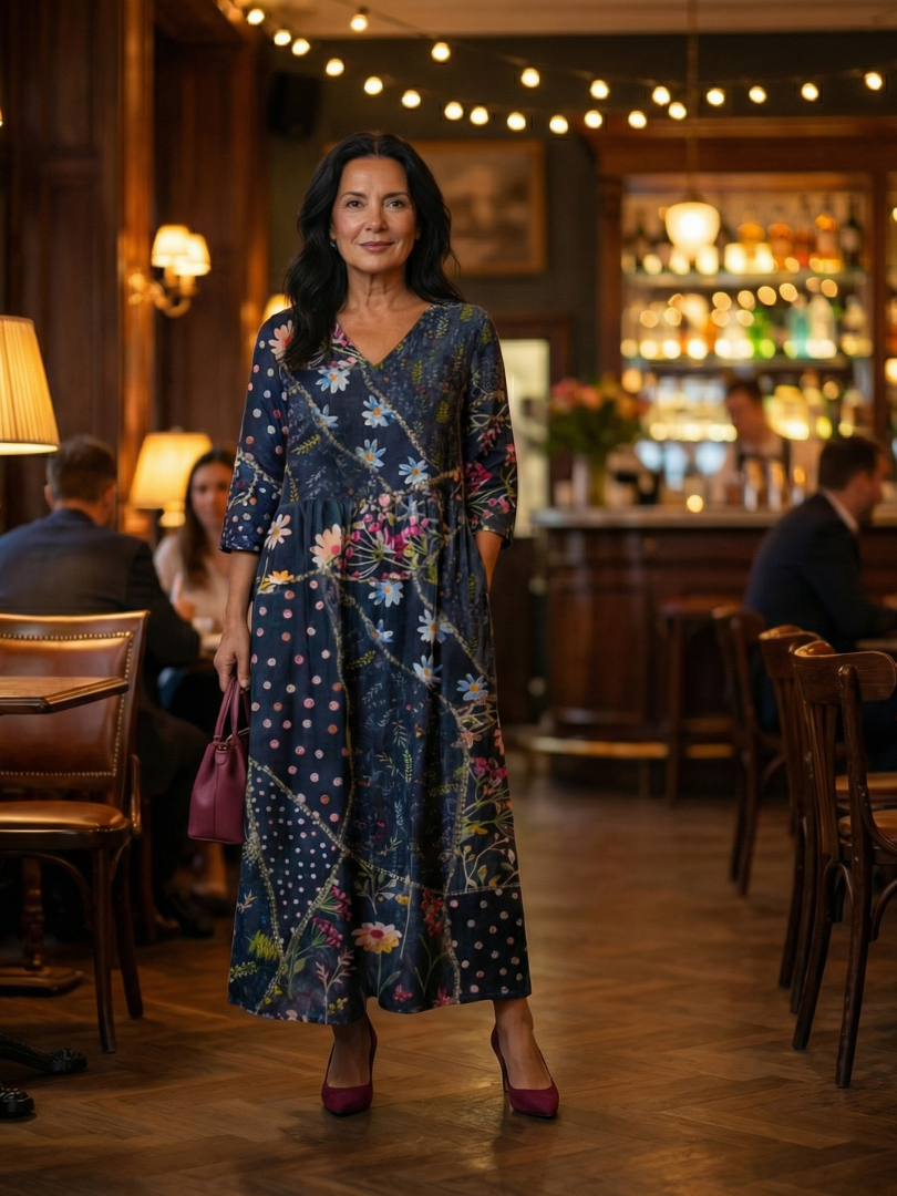 Zane | Robe Midi Florale Facile à Rassembler