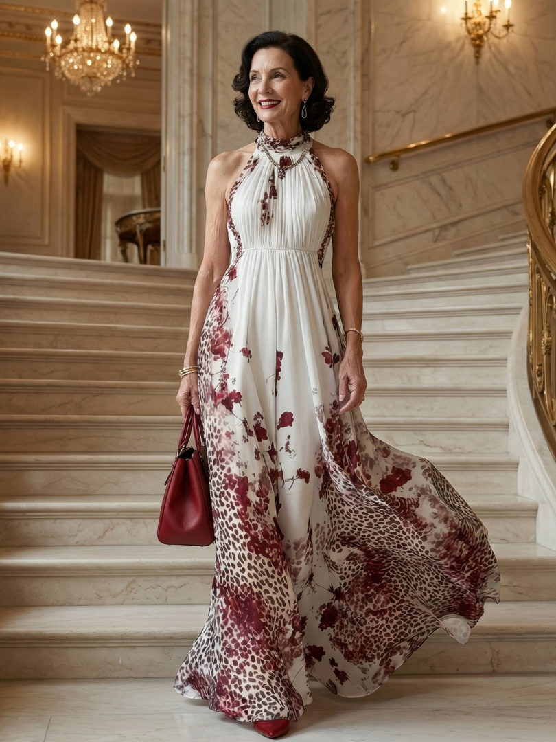 Graciela | Robe maxi plissée