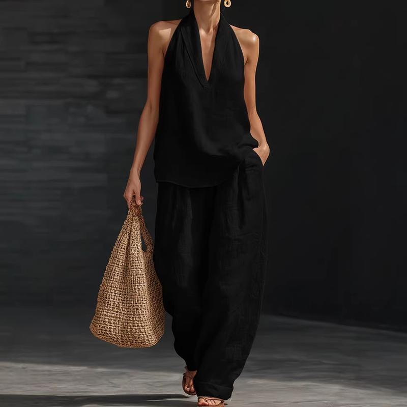 Ainhoa | Ensemble débardeur décontracté et pantalon large