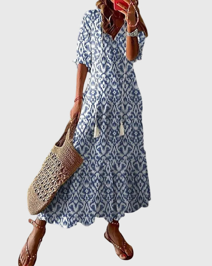 Amalia | Robe Maxi Été Boho Vintage