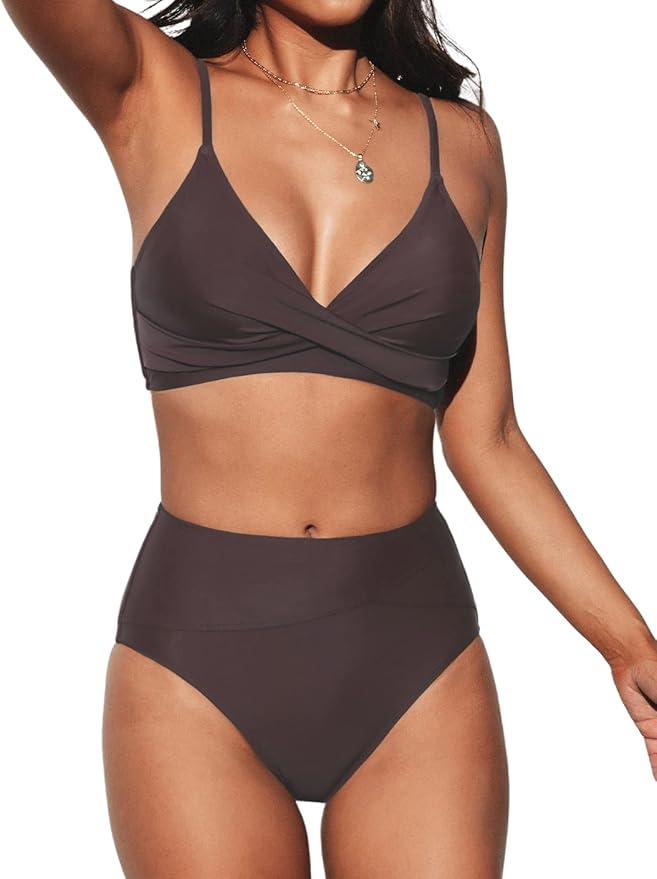 Bikini Froncé Taille Haute Maintien Renforcé