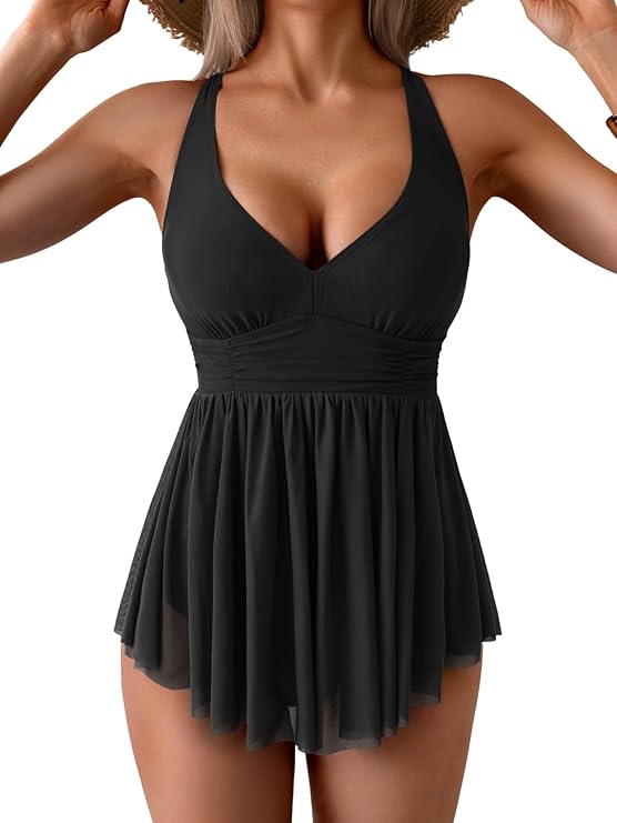 Robe de Bain Amincissante à Résille