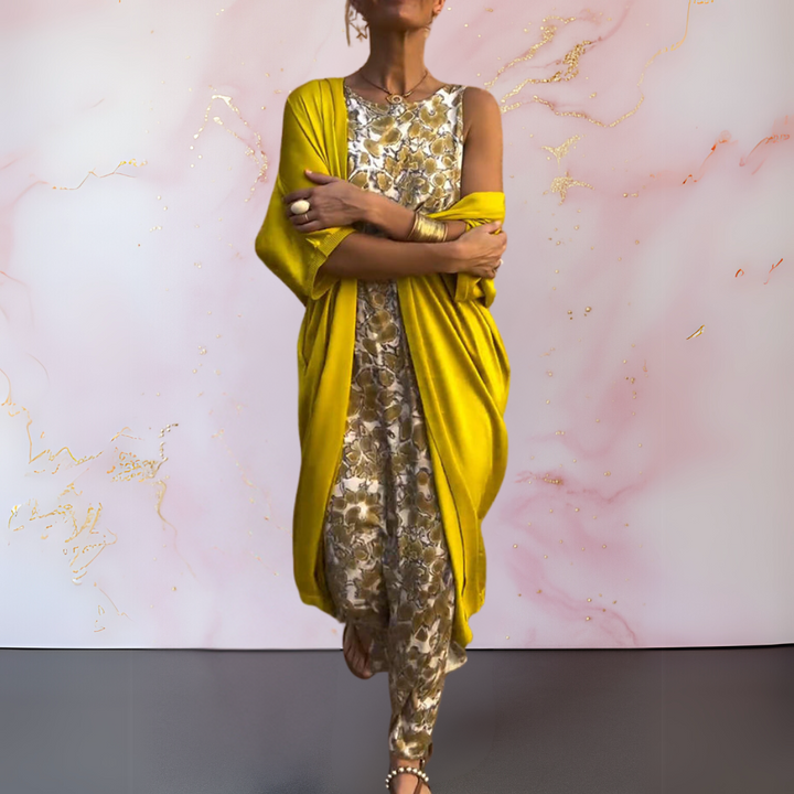 Melanie | Robe Élégante avec Cardigan