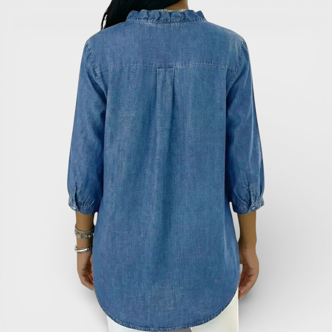 Heather | Blouse Élégante à Volants