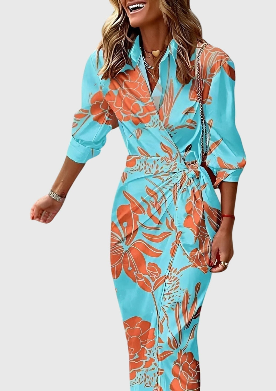 EVERLY | Robe élégante avec imprimé