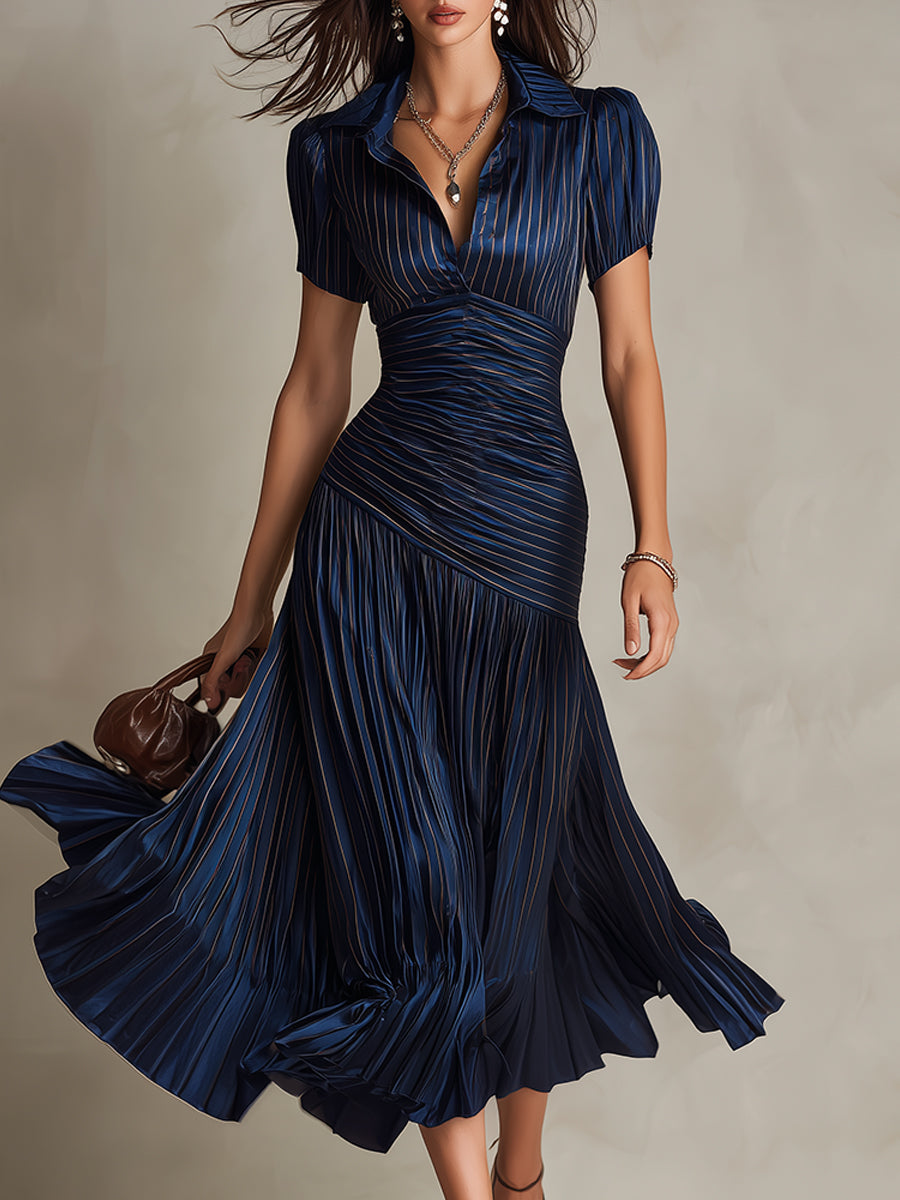 Frances ∙ Robe Midi Rayée Rétro