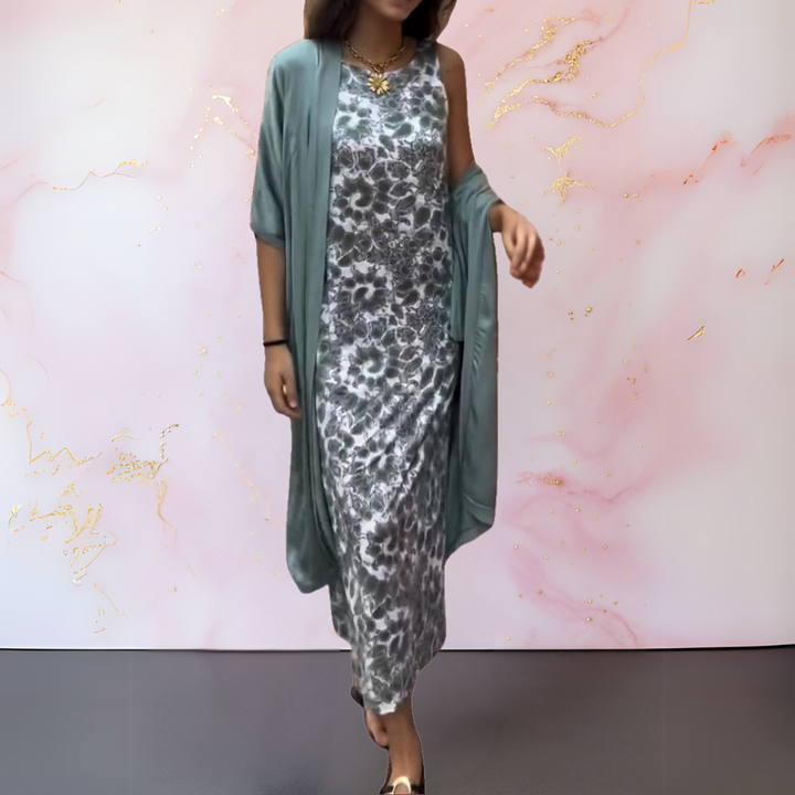 Melanie | Robe Élégante avec Cardigan