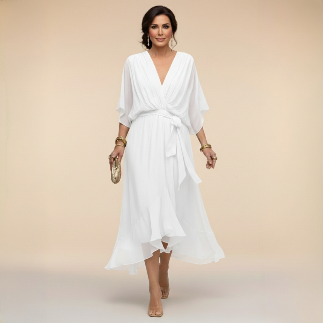 Lucas & léa Paris | Robe en Chiffon à Col V