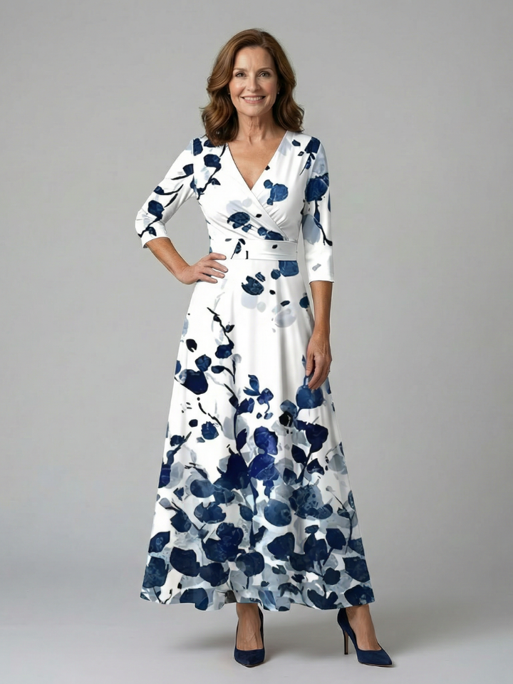 Juana | Robe midi à décolleté croisé