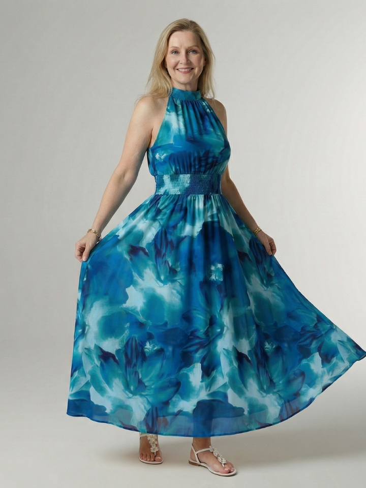 Martina | Robe midi halter