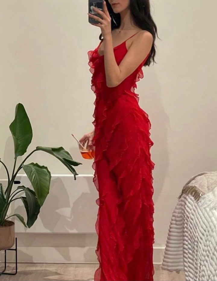 Zara - Robe Maxi Volante