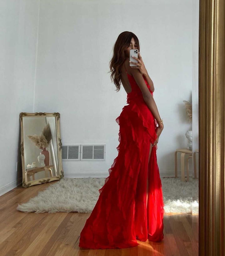 Zara - Robe Maxi Volante