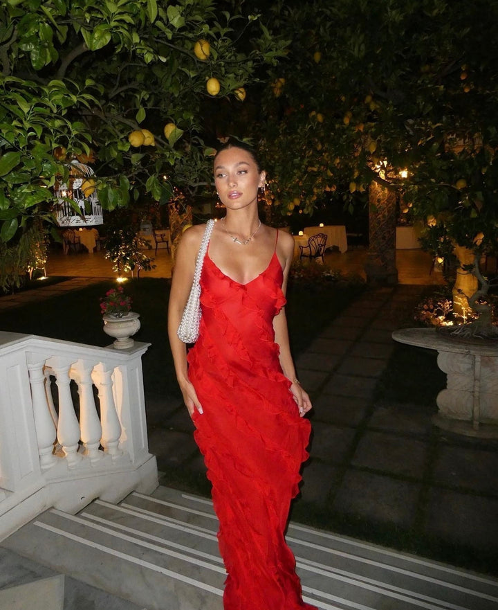 Zara - Robe Maxi Volante