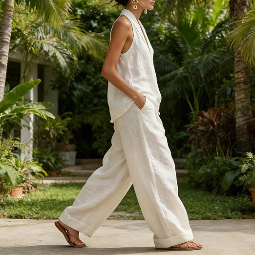 Ainhoa | Ensemble débardeur décontracté et pantalon large