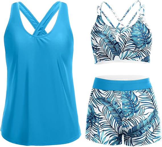 Ensemble Tankini 3 Pièces Maintien Renforcé