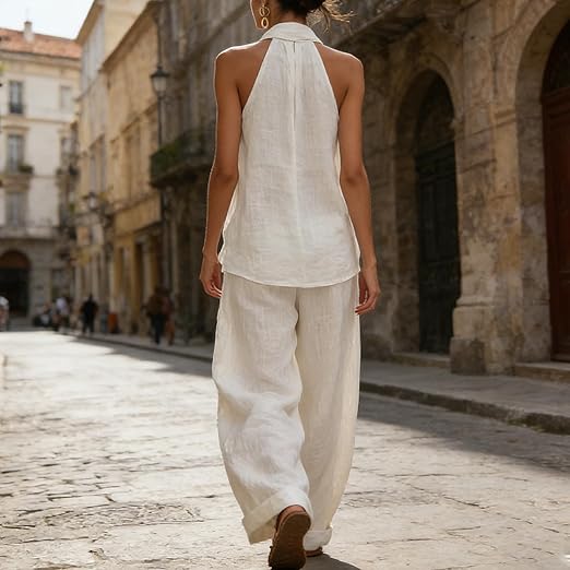 Ainhoa | Ensemble débardeur décontracté et pantalon large