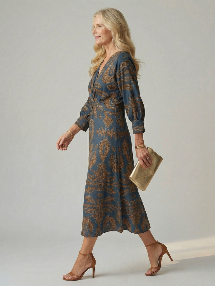 Alicia | Robe midi croisée
