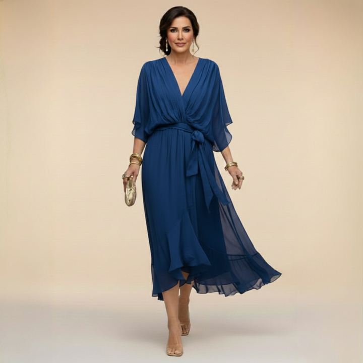 Lucas & léa Paris | Robe en Chiffon à Col V