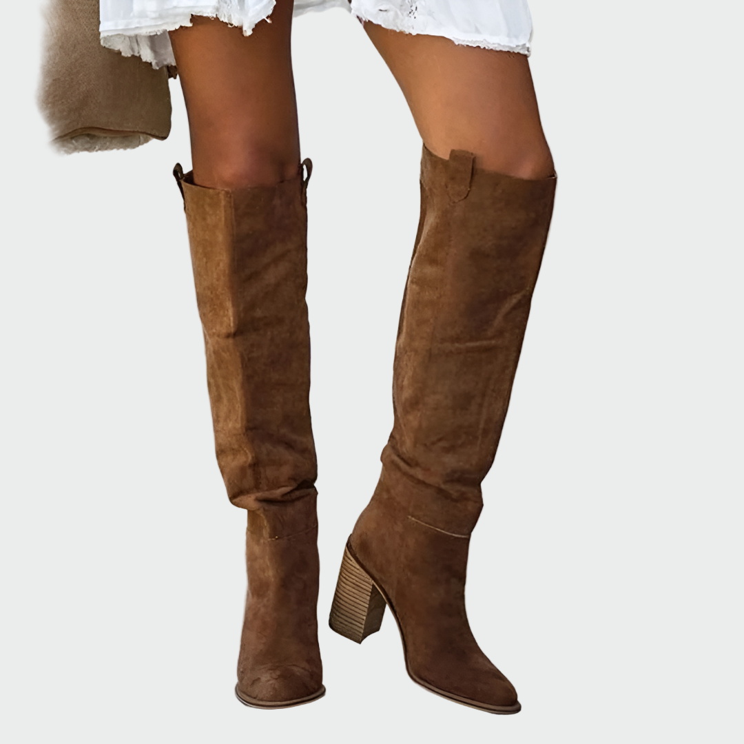 Bottes orthopédiques en cuir jusqu'au genou