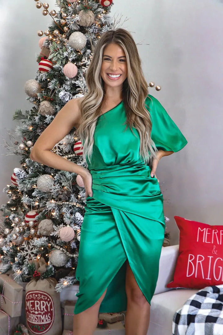 Tamari™ | Élégante Robe Midi en Satin