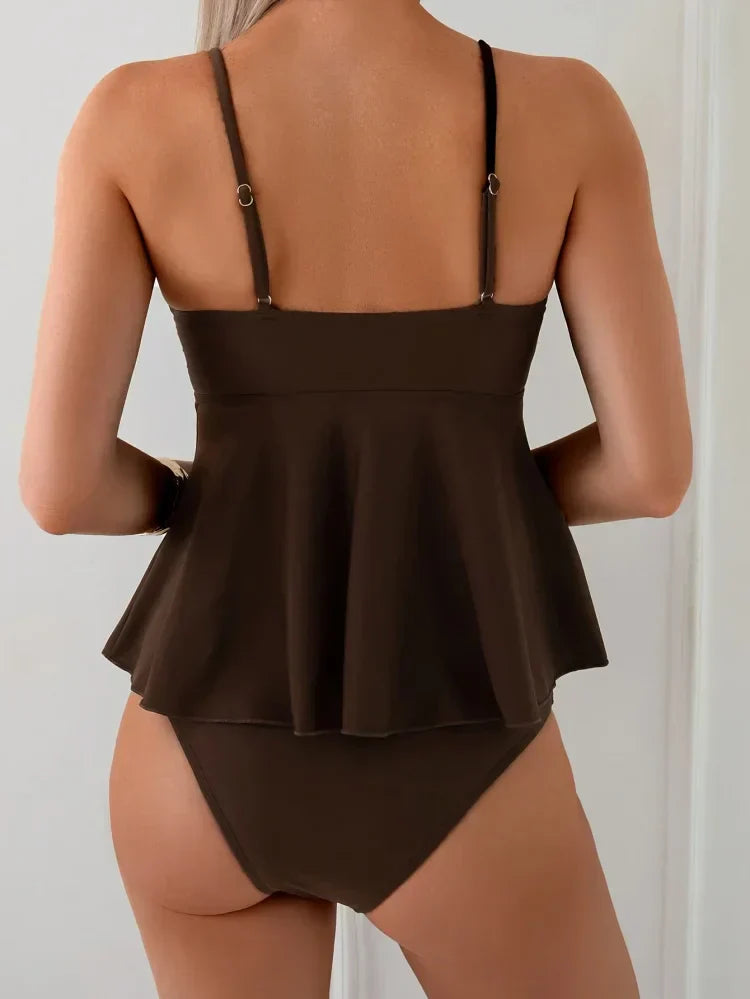 Coco | Ensemble de tankini peplum qui couvre le ventre