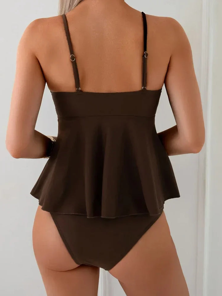 Coco | Ensemble de tankini peplum qui couvre le ventre