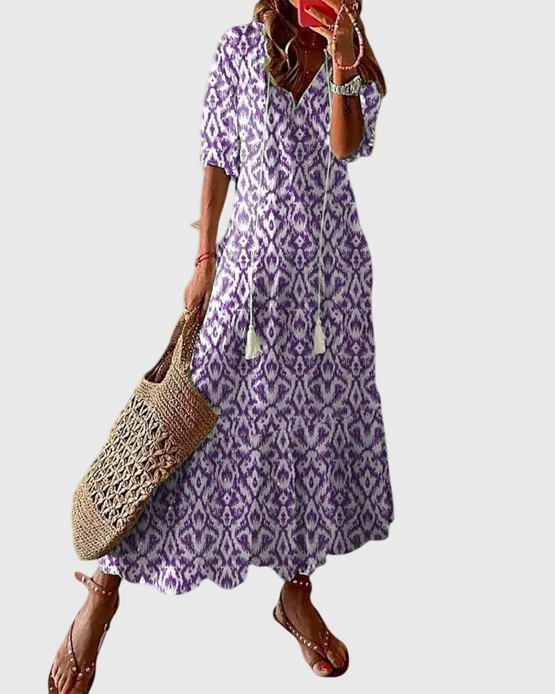 Amalia | Robe Maxi Été Boho Vintage