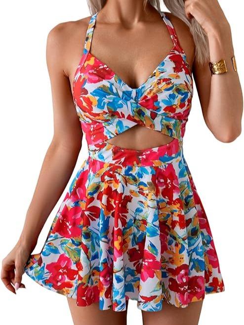 Robe de Bain Ventre Plat Décolleté en V