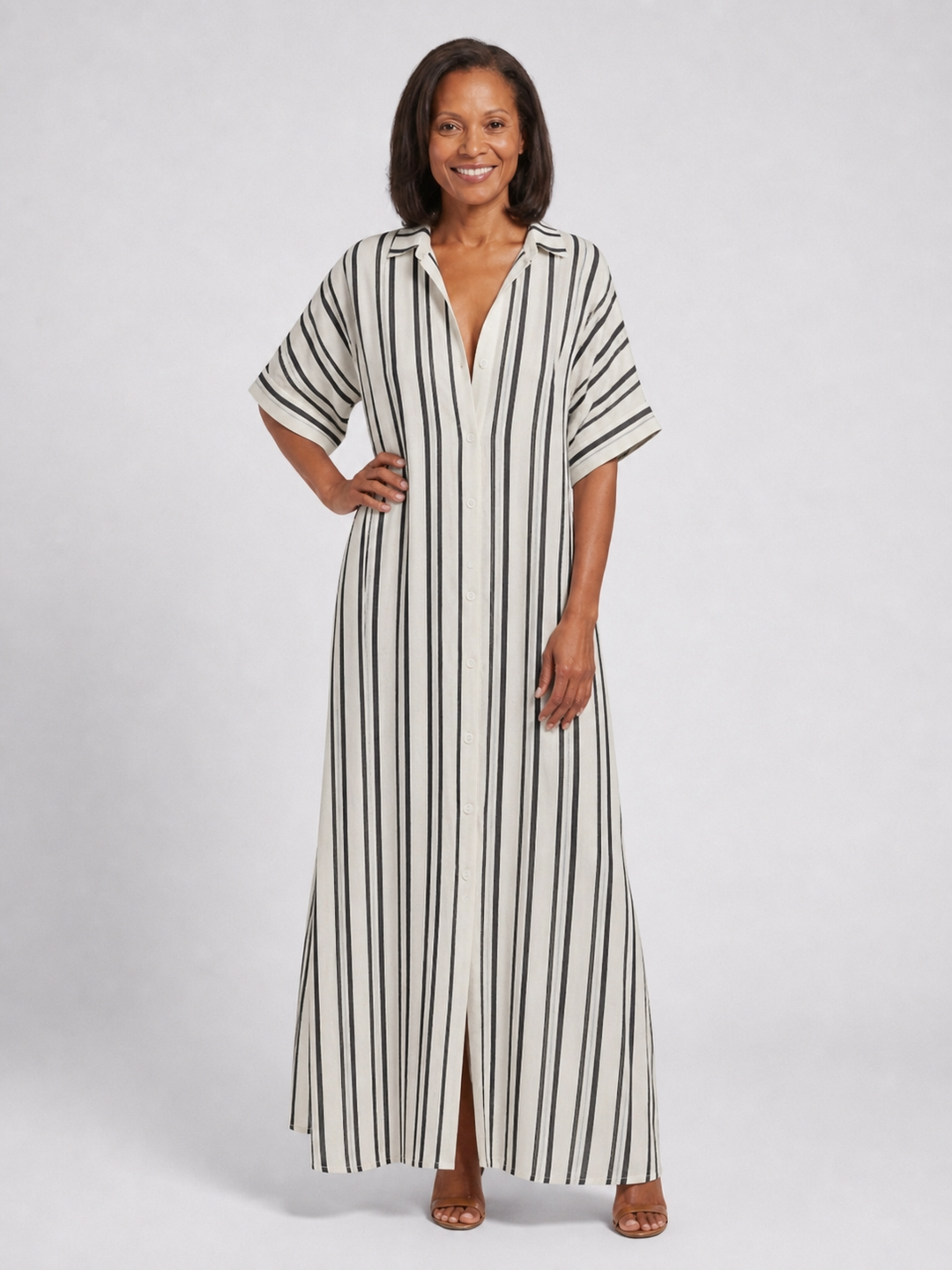 Nara | Robe Midi à Coupe Décontractée