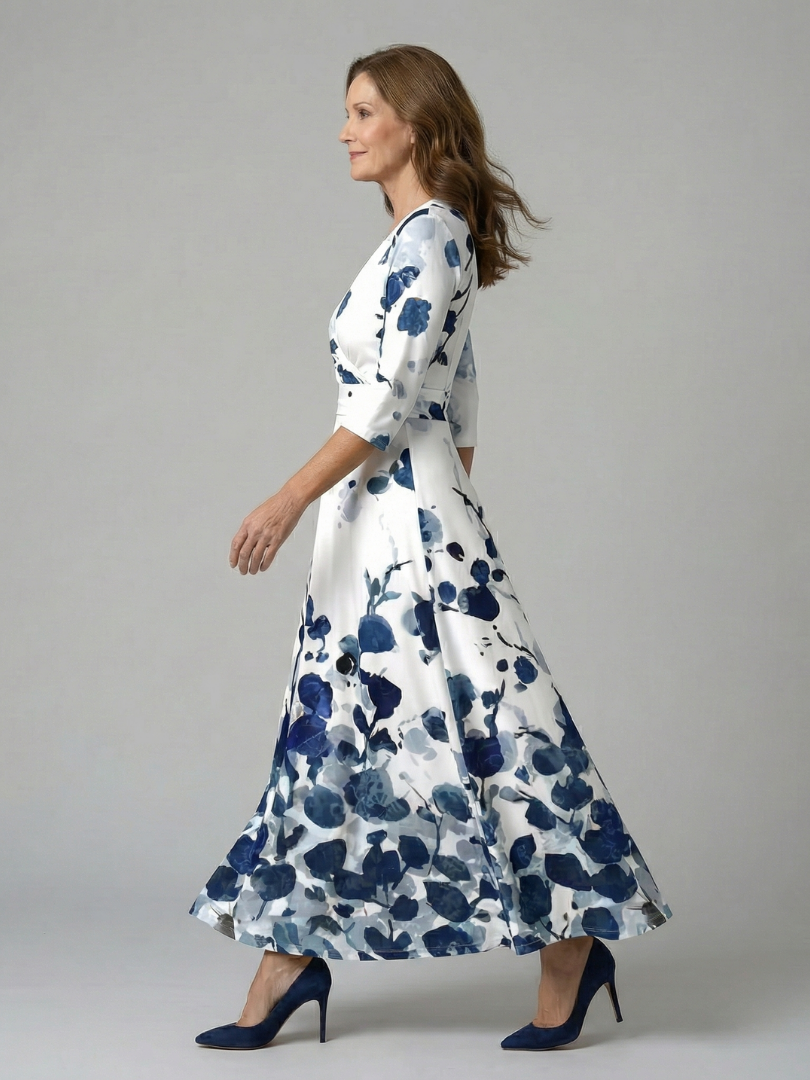 Juana | Robe midi à décolleté croisé