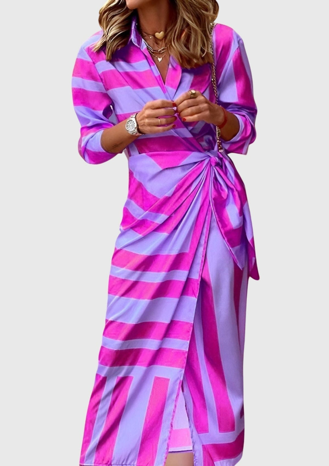 EVERLY | Robe élégante avec imprimé