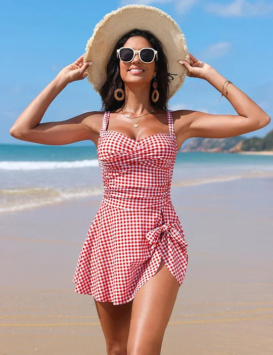 Robe de Bain Vichy Ventre Plat