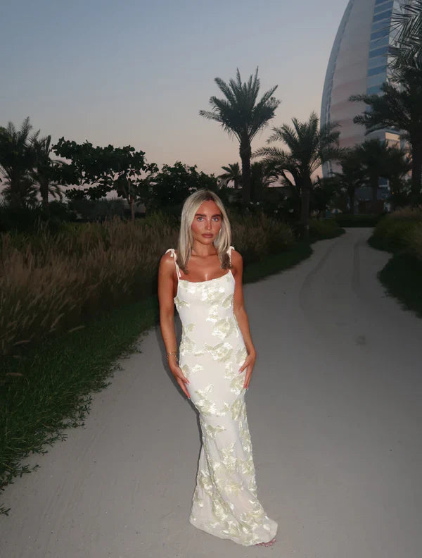 LILY - Robe Maxi Florale Avec Bretelles Ajustables