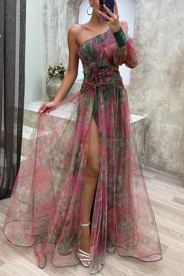 Grace | Robe Maxi Plissée Florale Évasion d'Été