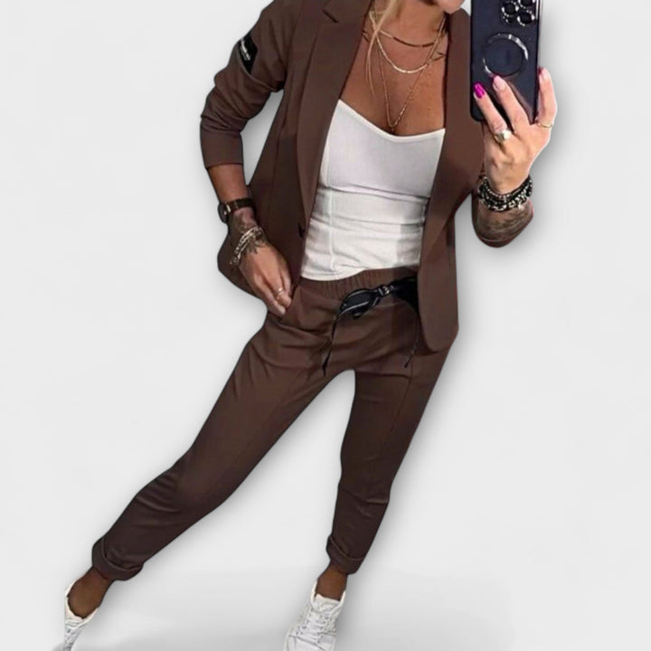 Vionne | Ensemble Élégant Haut, Veste et Pantalon