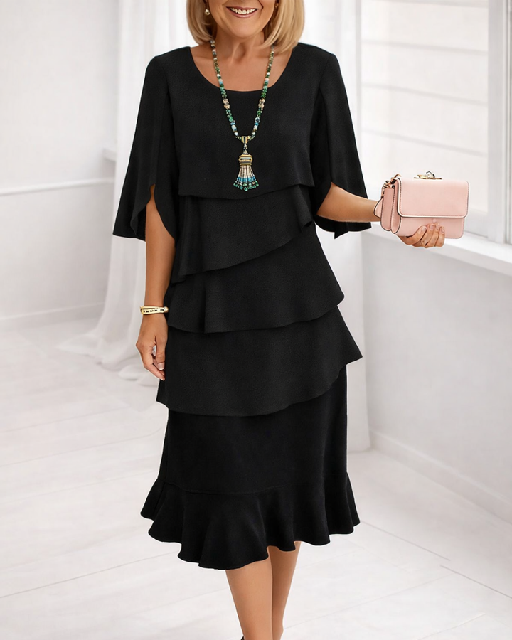 Patricia | Robe à volants Élégante et Confortable
