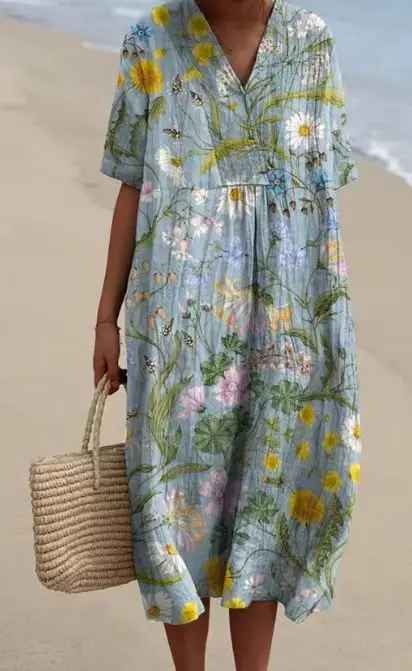 Margaret - Robe Florale Vibrante et Fluide