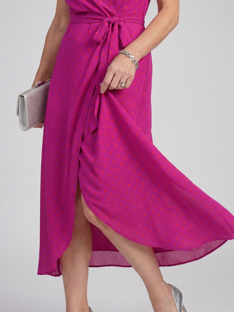 Priya | Robe Midi Fleurie à Manches Courtes